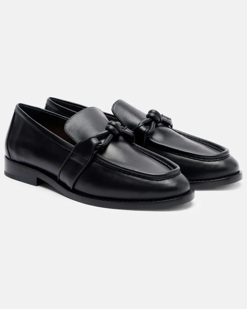 Bottega Veneta Loafers Astaire Knot aus Leder Schwarz