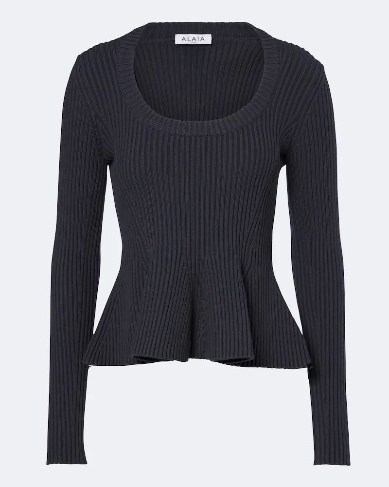 Alaïa Alaïa Top aus einem Wollgemisch Grau