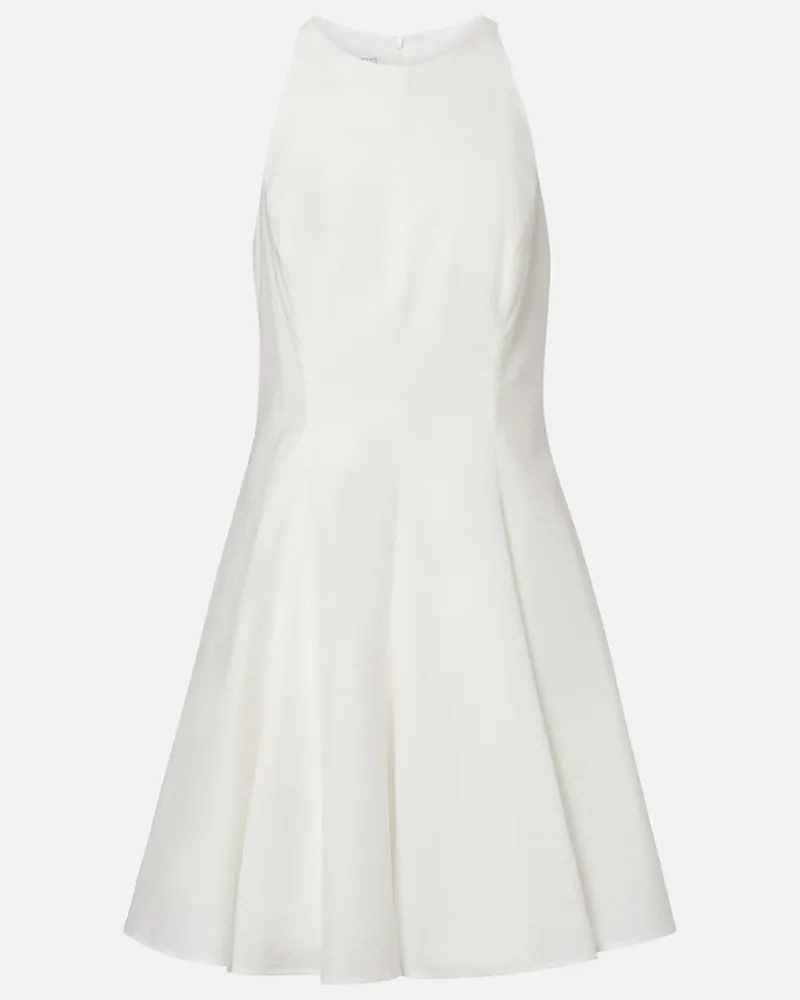Brunello Cucinelli Minikleid aus einem Baumwollgemisch Weiß