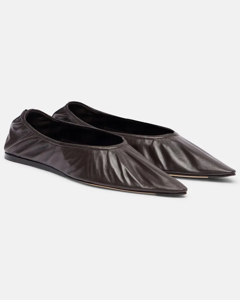 The Row Ballerinas Liisa aus Leder Braun
