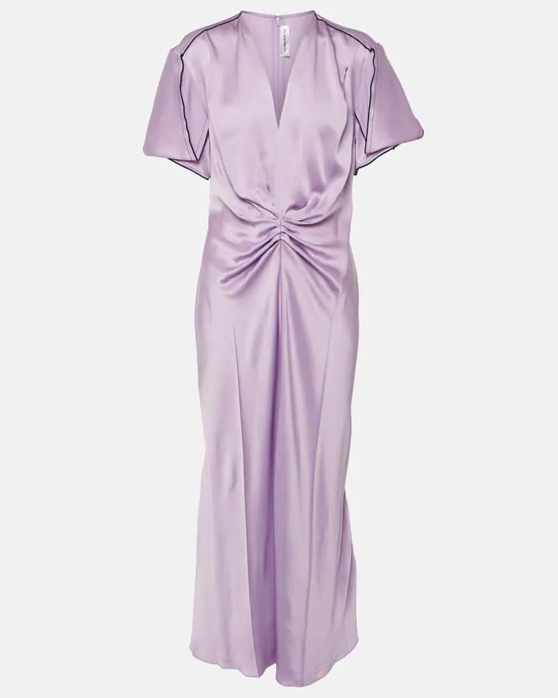 Victoria Beckham Midikleid aus Satin Violett