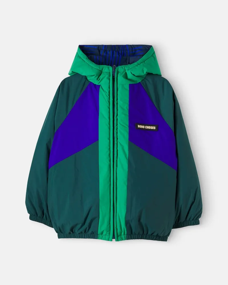 BOBO CHOSES Wendbare Jacke Almost Moiré Blau