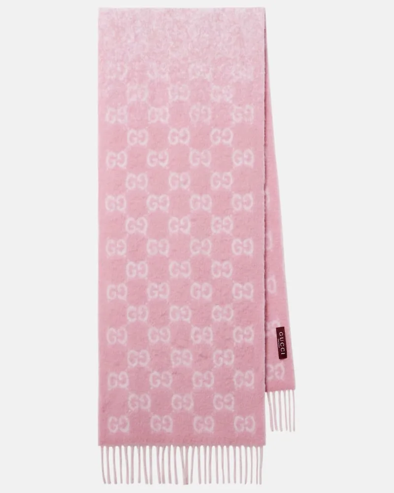 Gucci Schal GG aus einem Alpakawollgemisch Pink