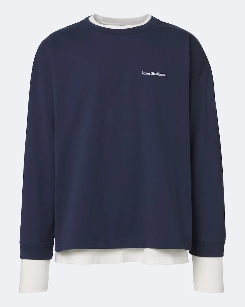 Acne Studios Sweatshirt Ericka aus Baumwoll-Jersey Blau