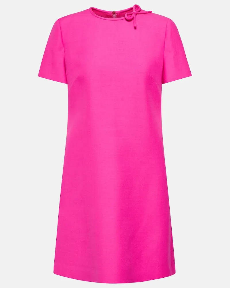 Valentino Garavani Minikleid aus Wolle und Seide Pink