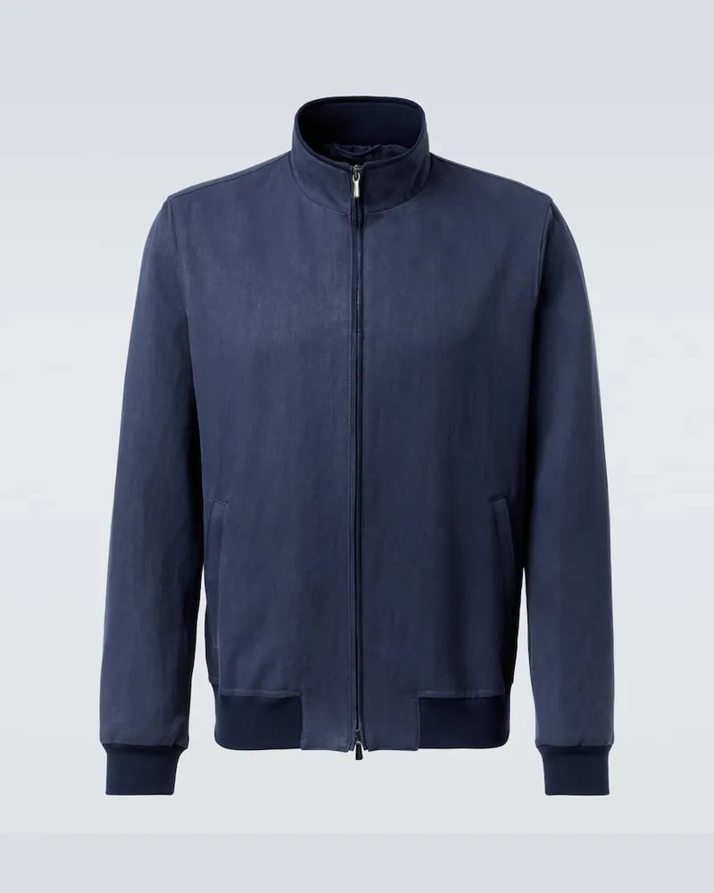 Thom Sweeney Blouson aus Leinen Blau