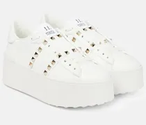 Plateau-Sneakers Rockstud Untitled aus Leder