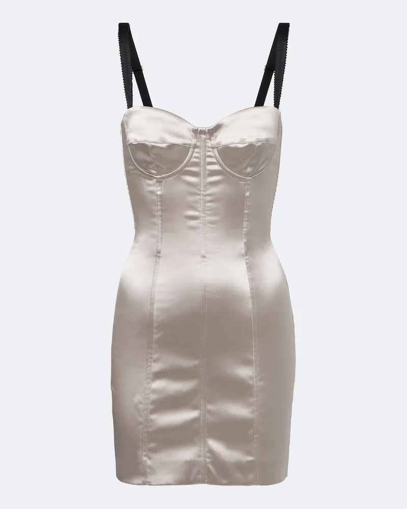 Dolce & Gabbana Minikleid aus Satin Grau