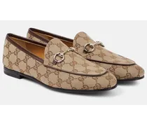 Loafers Gucci Jordaan Horsebit GG aus Canvas