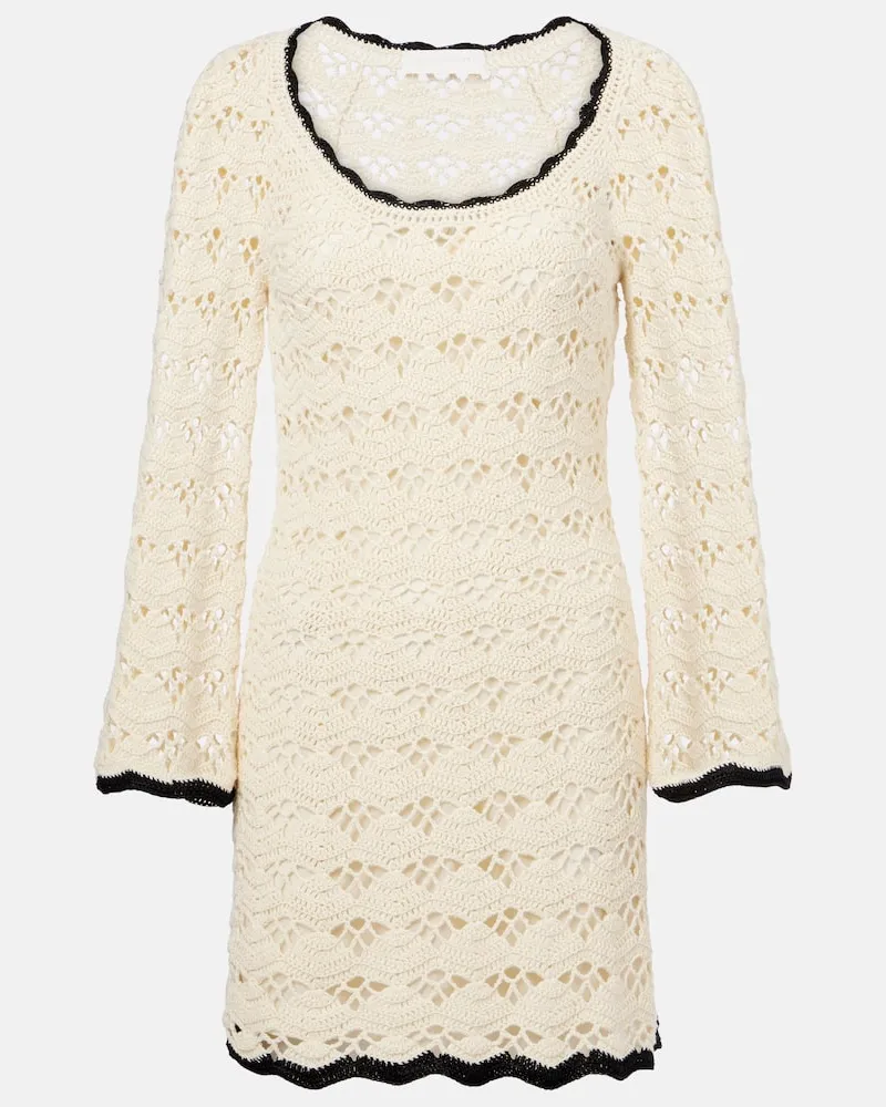 Zimmermann Minikleid Rhiannon aus Baumwolle Weiß