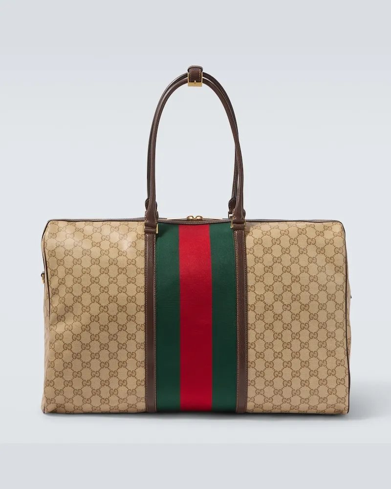 Gucci Weekender GG Web Stripe Medium Beige