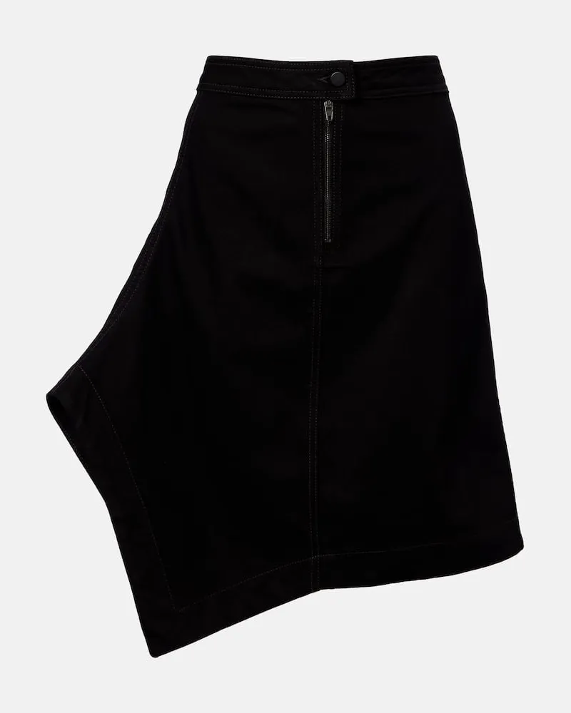 Christophe Lemaire Midirock aus Denim Schwarz