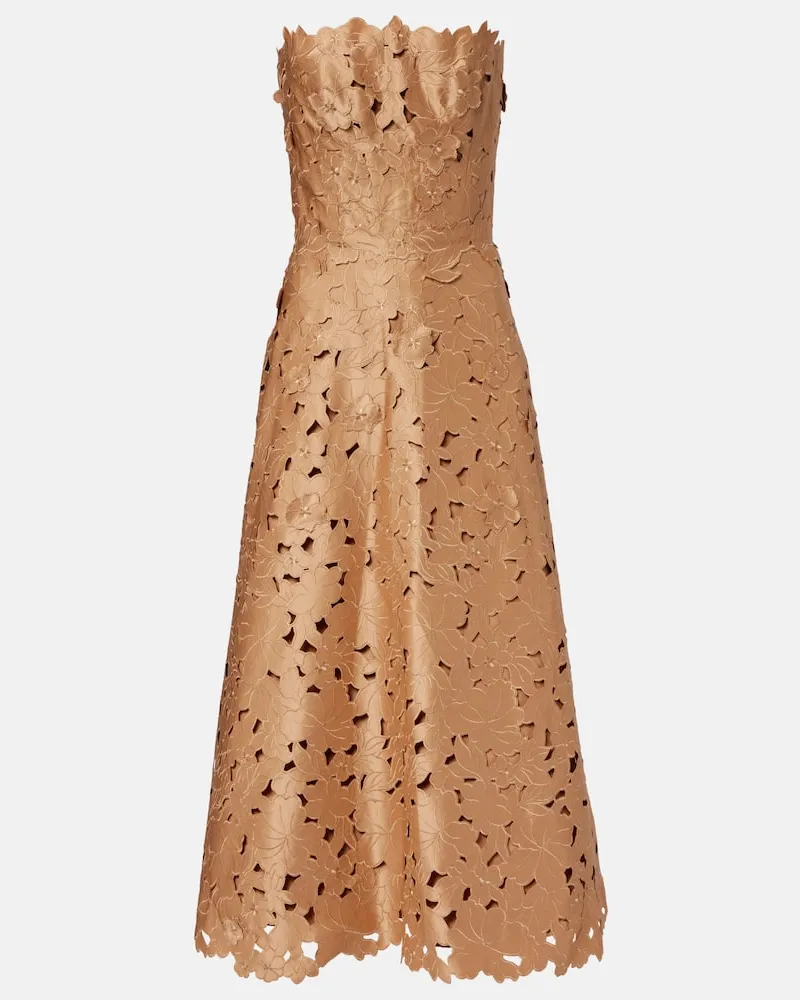 COSTARELLOS Kleid Vella aus Spitze Gold