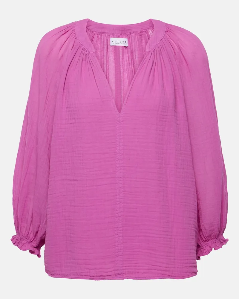 Velvet Top Denice aus Baumwolle Violett