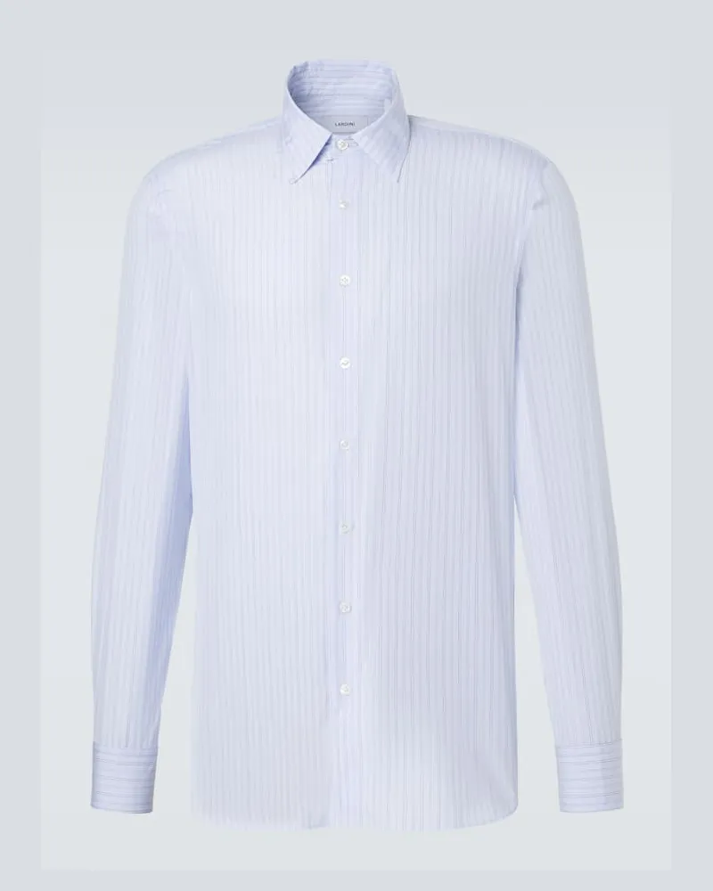 LARDINI Hemd aus Baumwollpopeline Blau