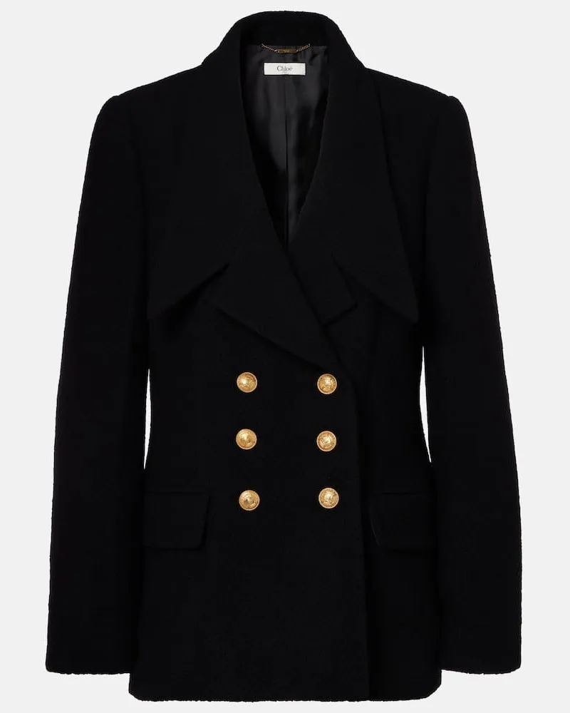 Chloé Chloé Jacke aus Bouclé Schwarz