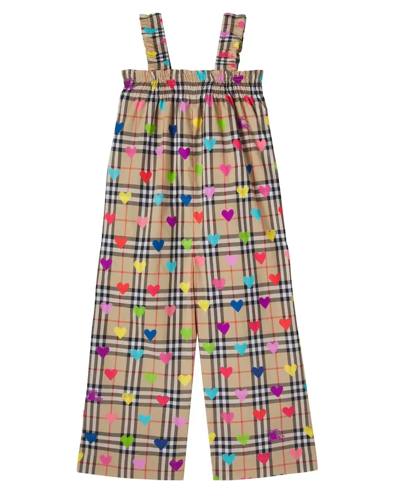 Burberry Latzhose Burberry Check aus Baumwolle Beige