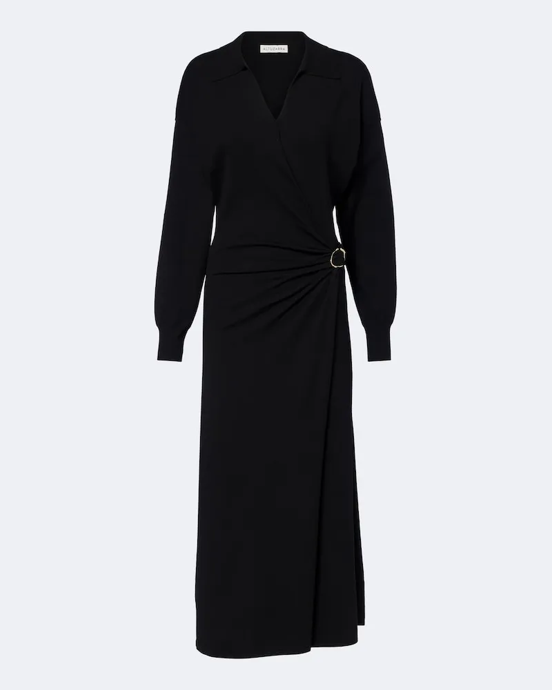 Altuzarra Midikleid Ellington Schwarz