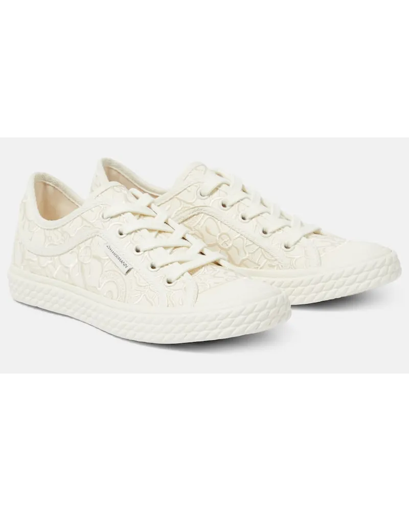 Zimmermann Bestickte Sneakers Twist Weiss