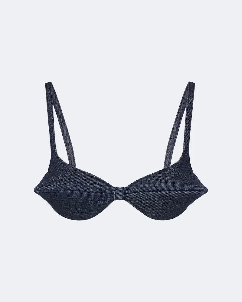Jean Paul Gaultier BH aus Denim Blau
