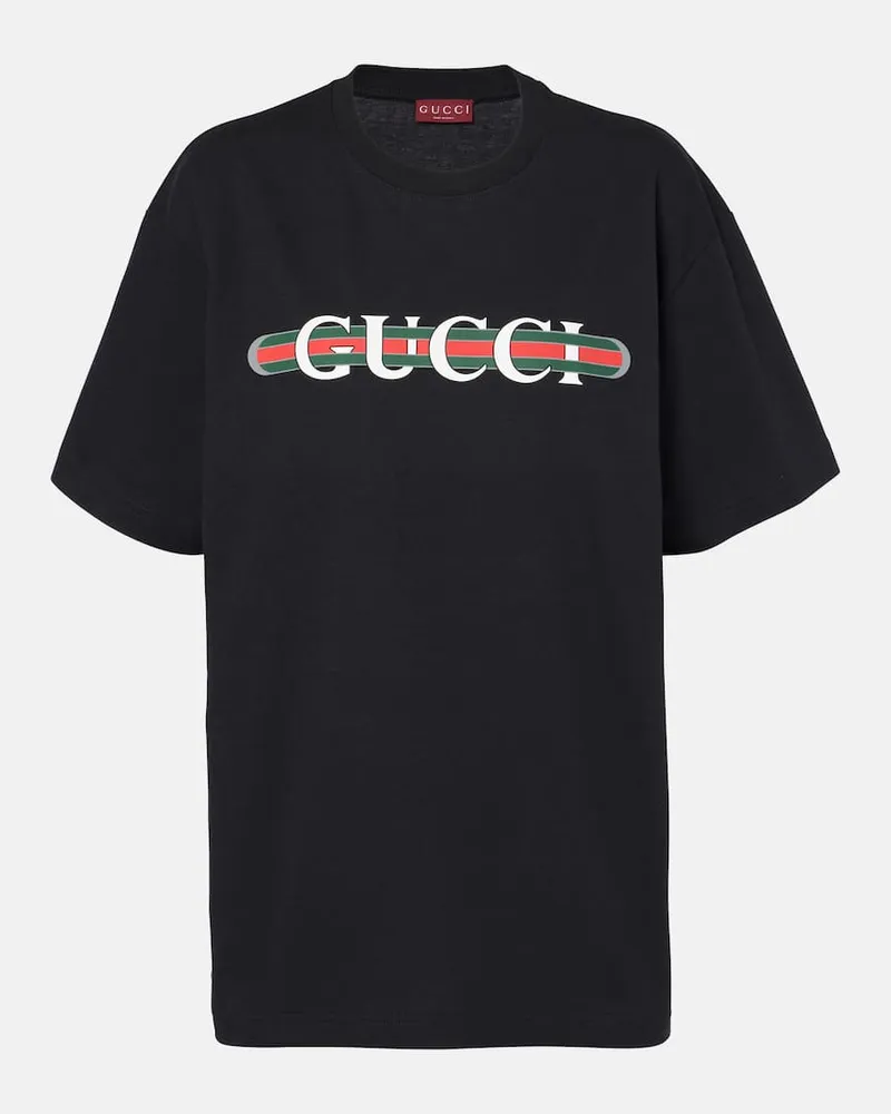 Gucci T-Shirt Gucci Lido aus Baumwoll-Jersey Weiß
