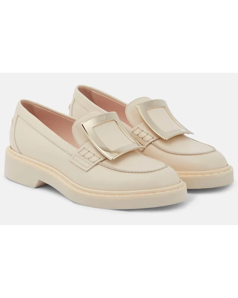 Roger Vivier Loafers Viv‘ Rangers aus Leder Weiss