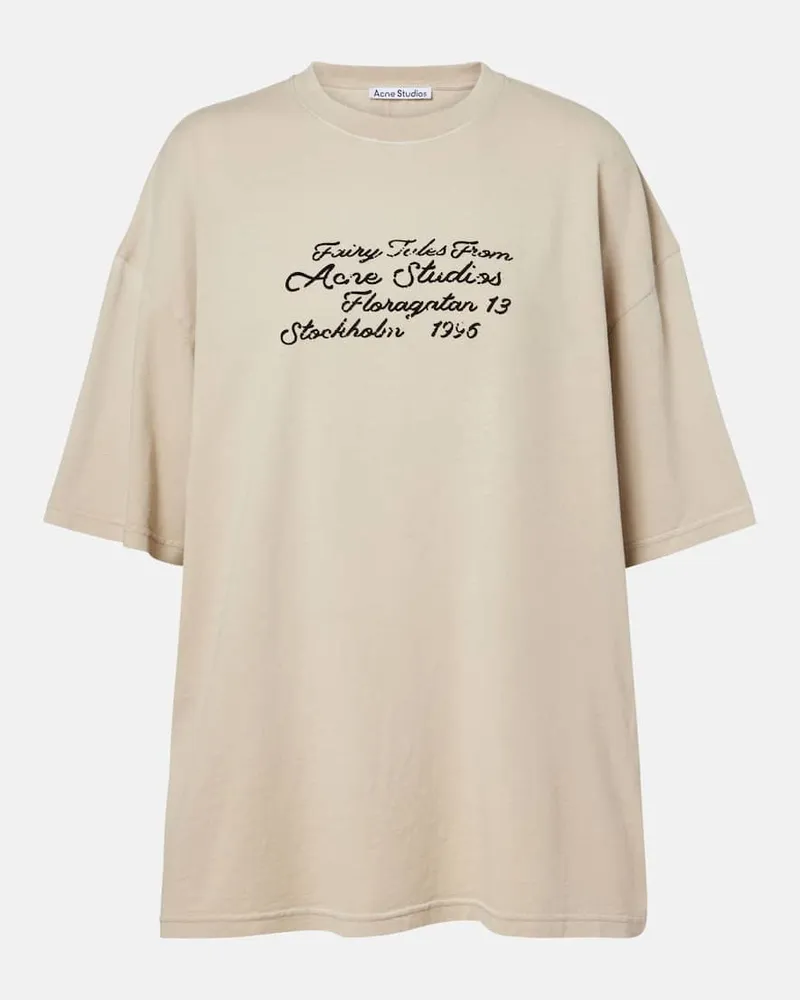 Acne Studios T-Shirt aus Baumwoll-Jersey Beige