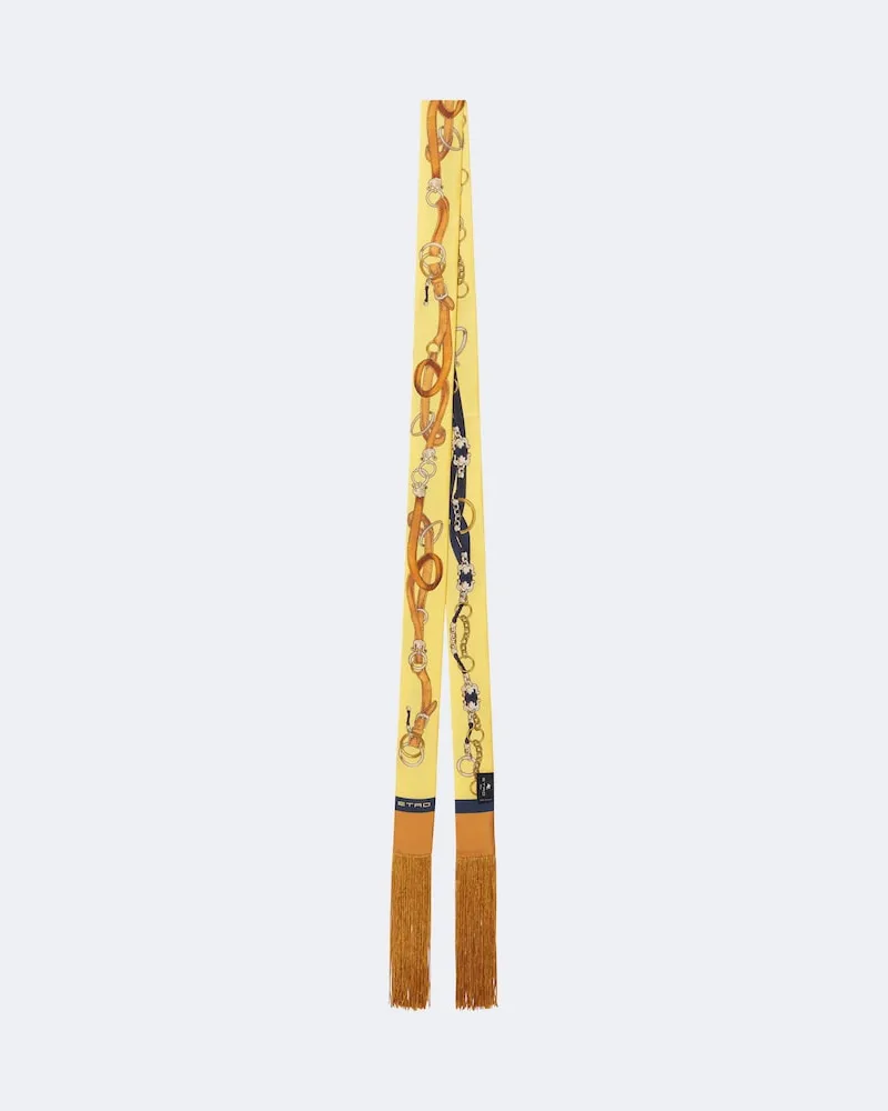 Etro Tuch aus Seiden-Twill Gelb