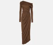 Off-Shoulder-Robe aus Jersey