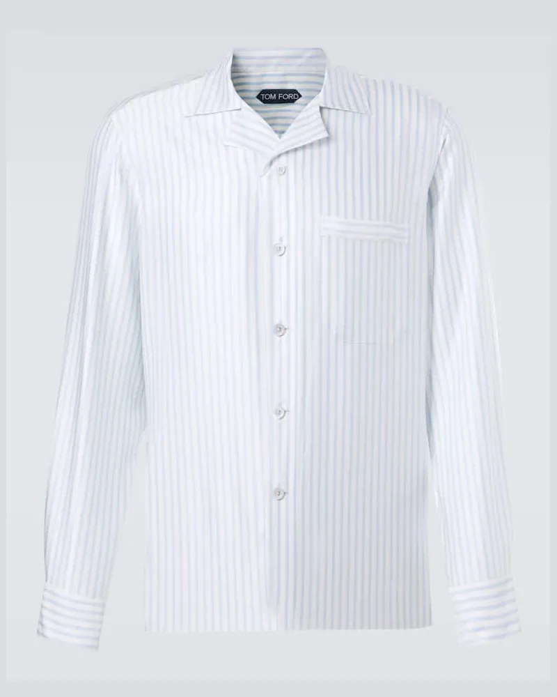 Tom Ford Hemd aus Seide Weiß