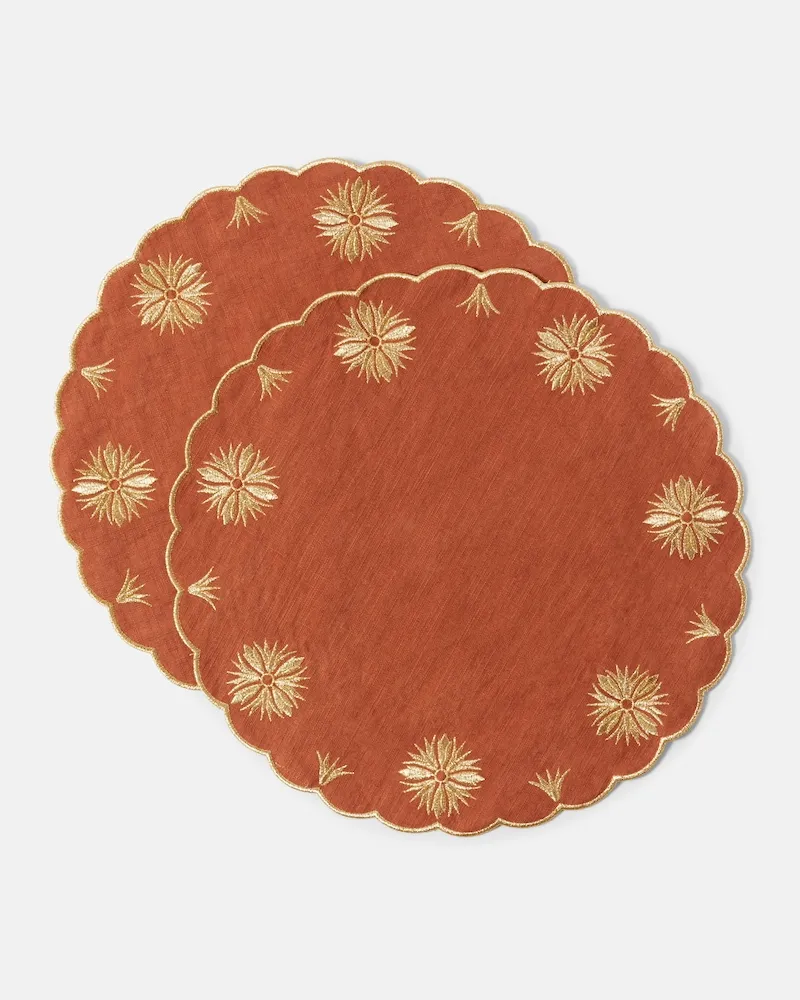 CABANA Set Terracotta aus zwei Tischsets Braun