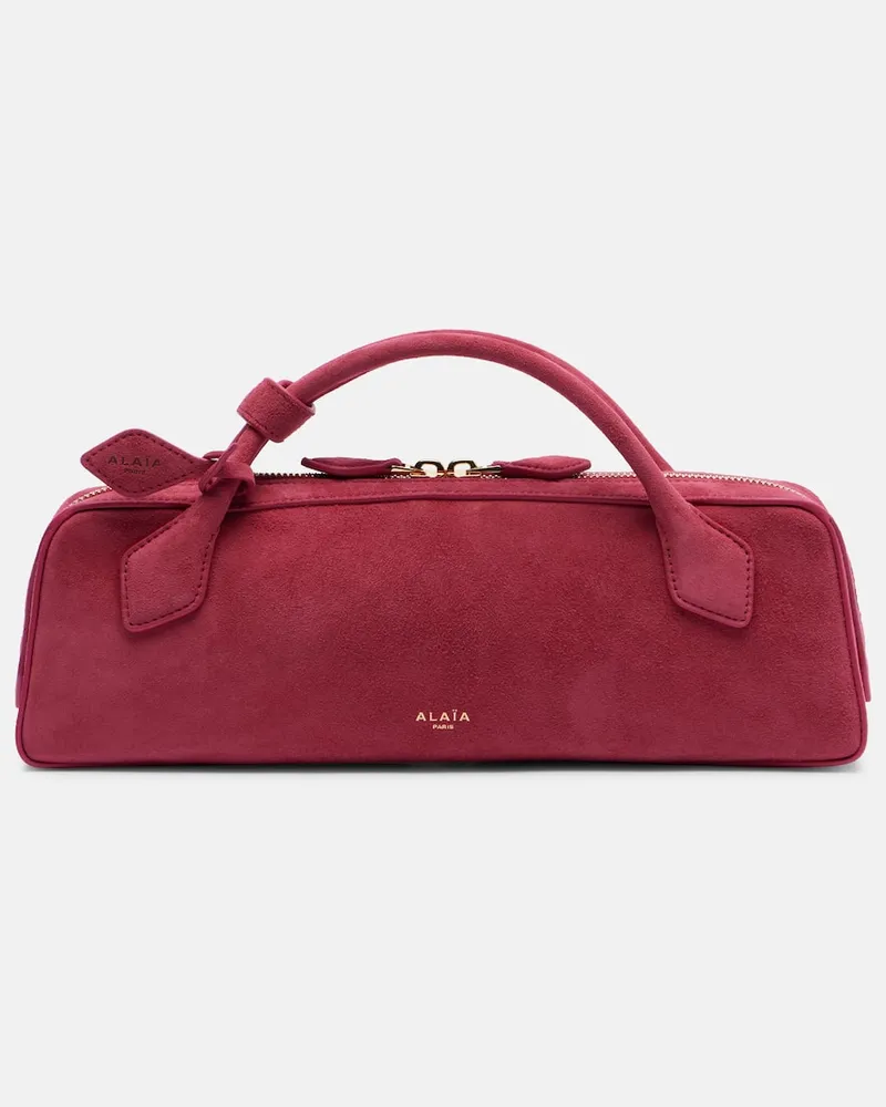 Alaïa Alaïa Clutch Le Teckel aus Veloursleder Pink