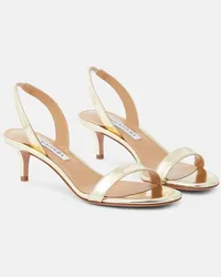 Aquazzura Slingback-Sandalen So Nude 50 aus Lederimitat Gold