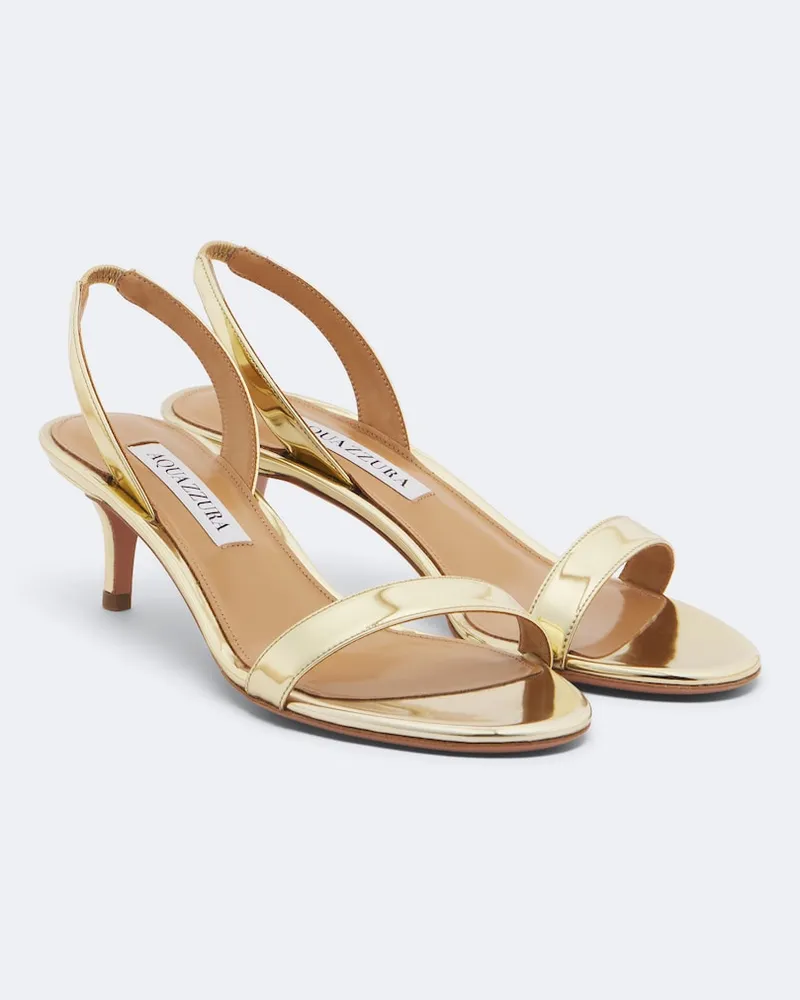 Aquazzura Slingback-Sandalen So Nude 50 aus Lederimitat Gold