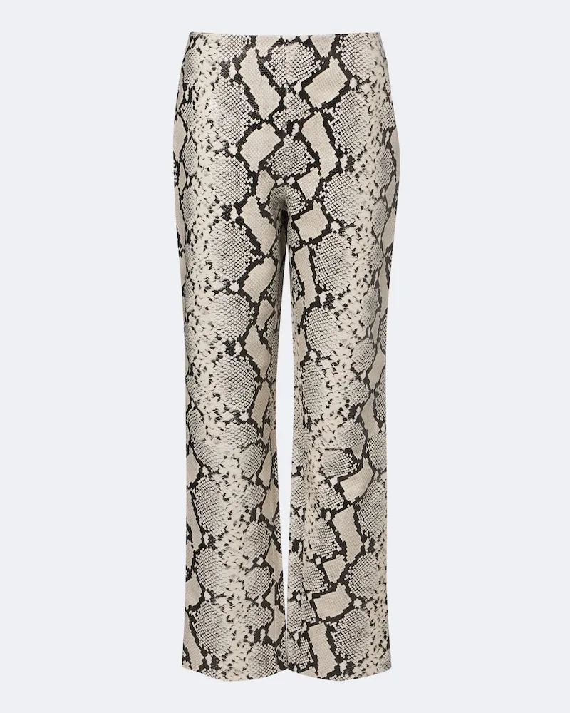 Róhe Róhe Gerade Hose aus Leder Beige