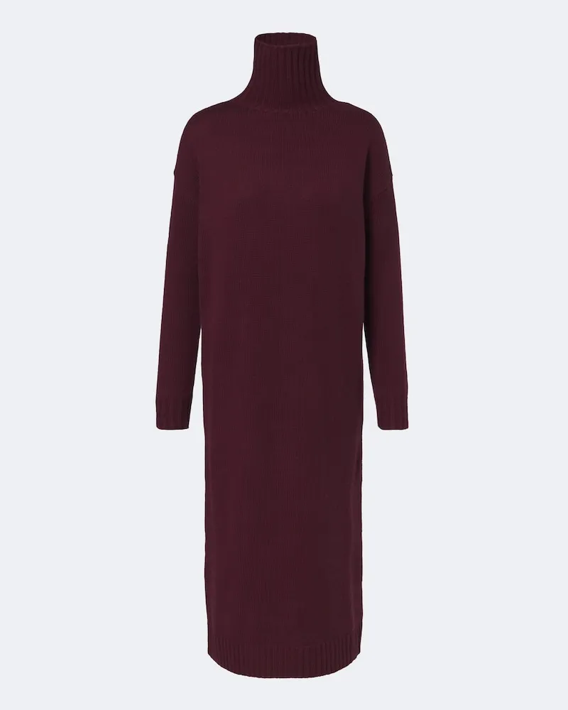 Max Mara Pulloverkleid aus Wolle und Kaschmir Burgunderrot