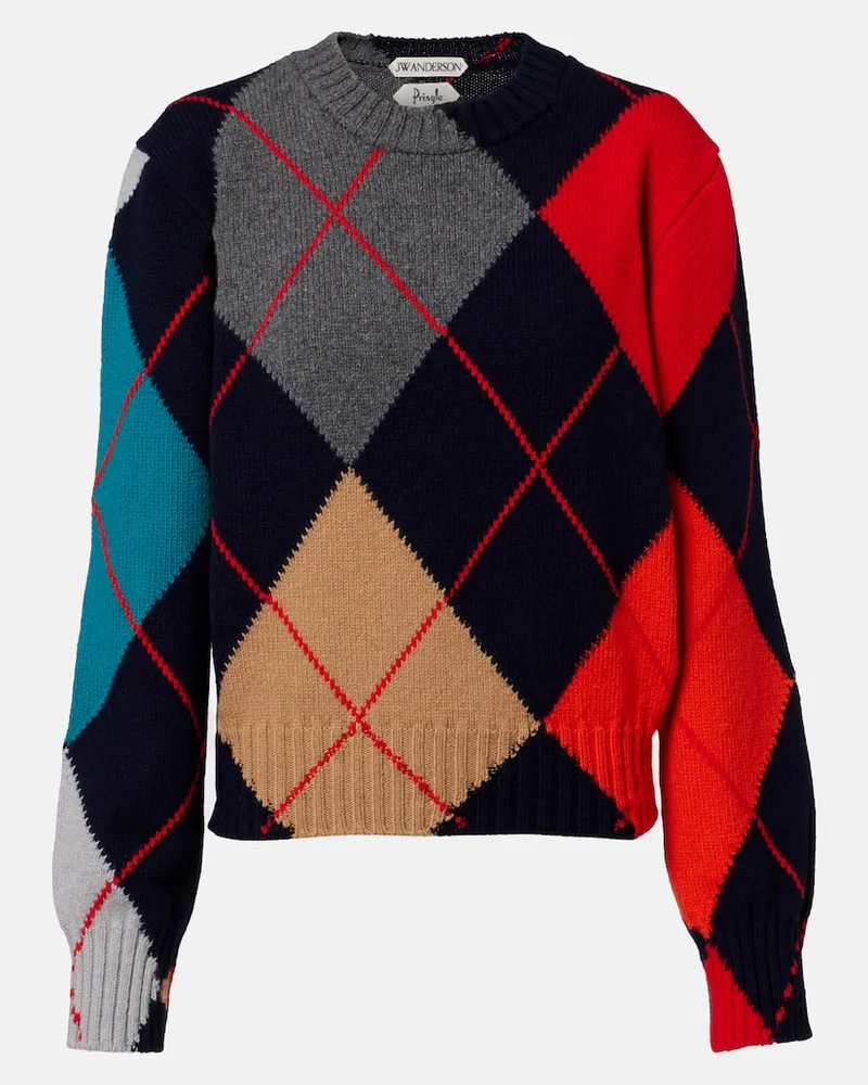 J.W.Anderson X Pringle of Schottland® Pullover aus Wolle Blau