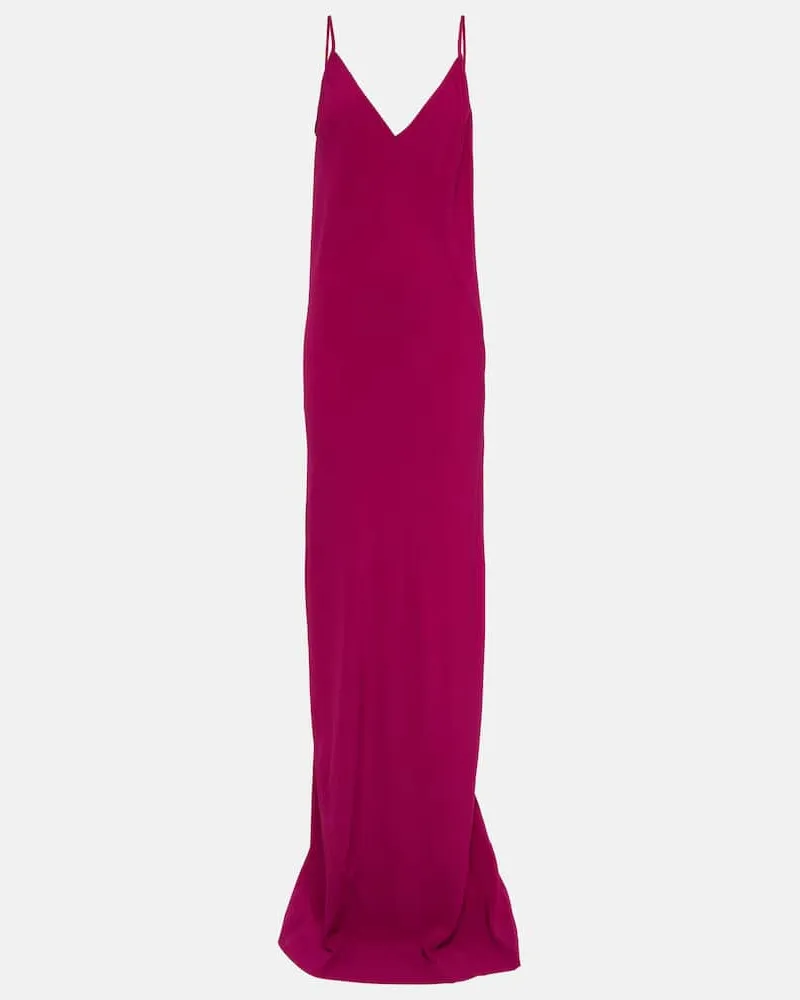 Rick Owens Maxikleid aus Seidensatin Rosa