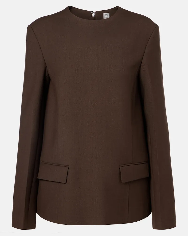 Totême Top Pocket aus Crêpe Braun