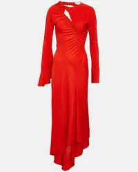 Victoria Beckham Midikleid aus Jersey Rot