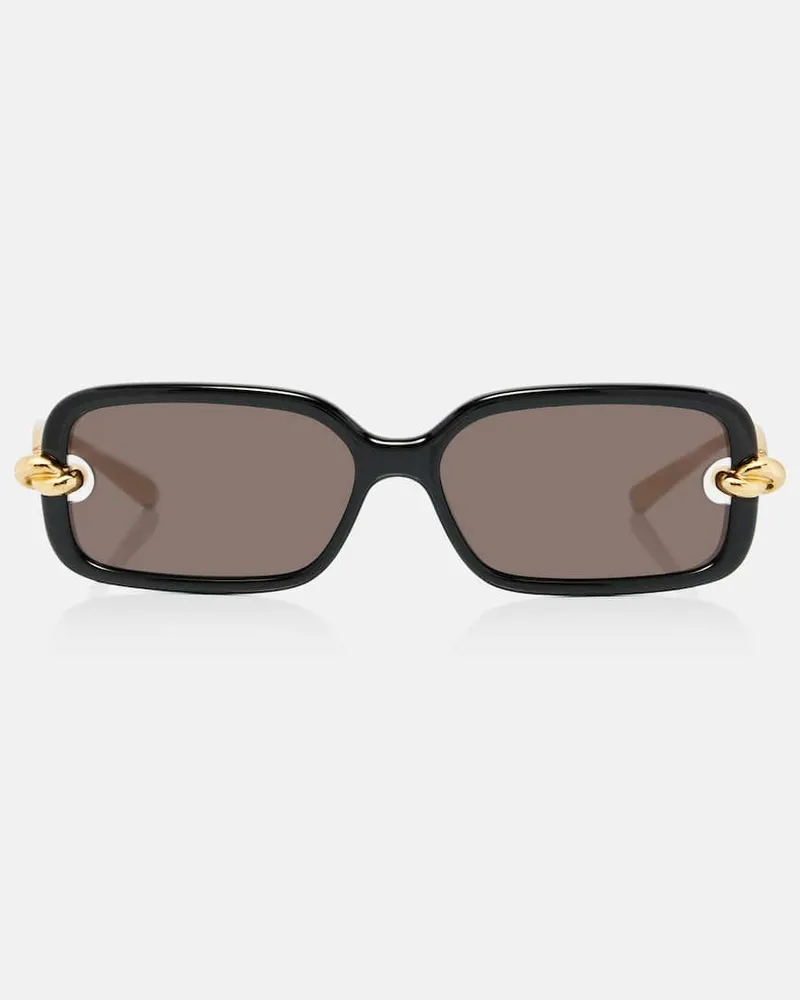 Bottega Veneta Aviator-Sonnenbrille Knot Schwarz