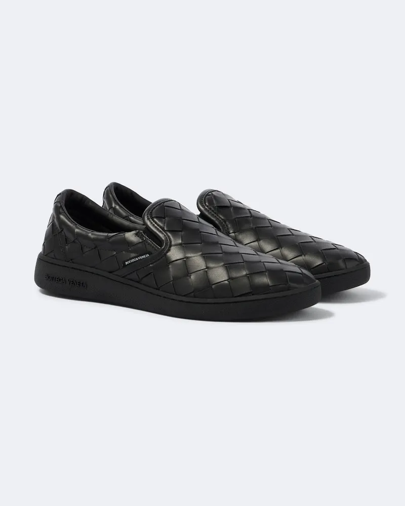 Bottega Veneta Slip-on-Sneakers Sawyer aus Leder Schwarz