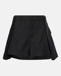 Sacai Shorts aus Wolle Schwarz