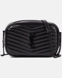 Saint Laurent Schultertasche Lou Mini aus Leder Schwarz