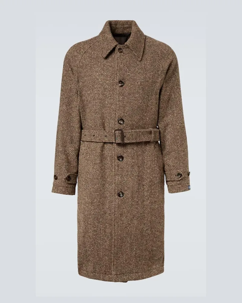 Ralph Lauren Mantel aus Woll-Tweed Braun
