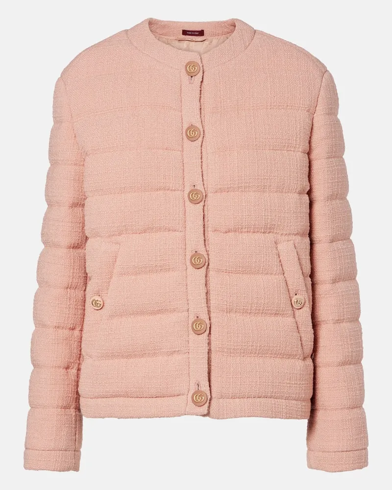 Gucci Jacke GG aus Tweed Pink