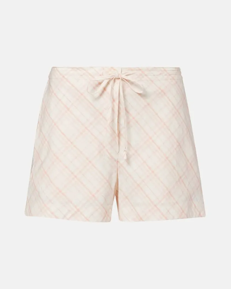Burberry Shorts Burberry Check aus Baumwolle Rosa