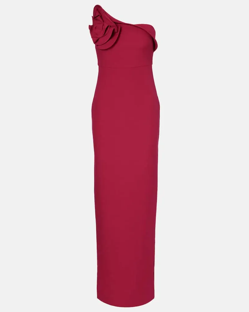 Roland Mouret One-Shoulder-Maxikleid aus Crêpe Rosa