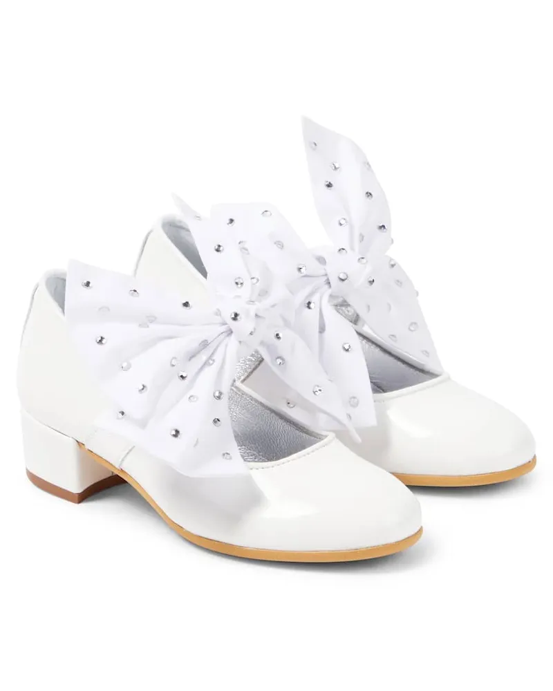 Monnalisa Mary-Jane-Schuhe aus Lackleder Weiß