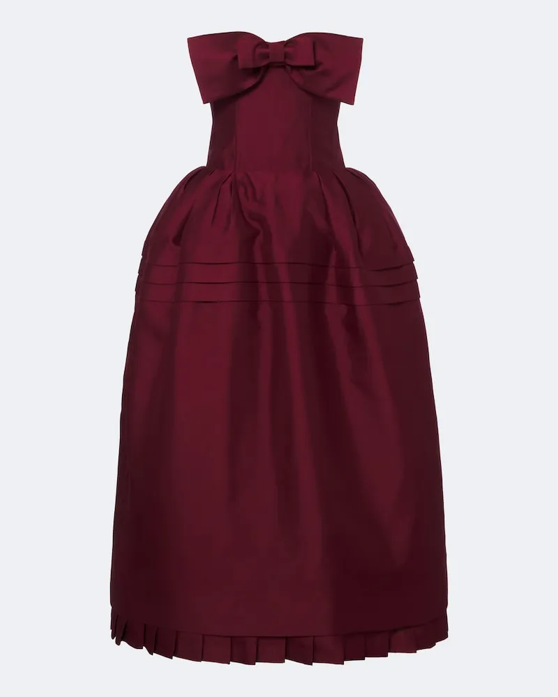 SHUSHU/TONG Bustier-Kleid Burgunderrot